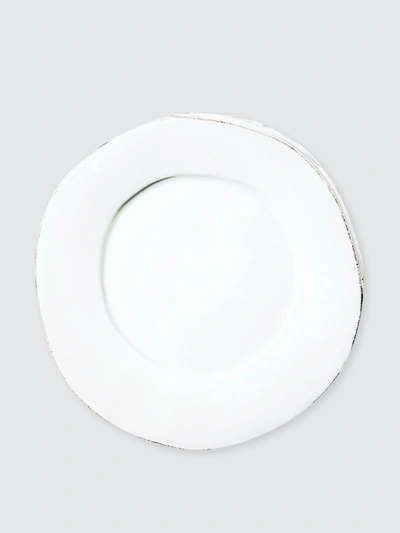 Shop Vietri Lastra European Dinner Plate In White