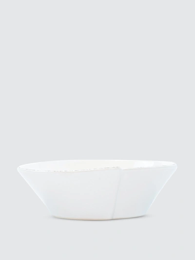 Shop Vietri Lastra Small Oval Bowl In White