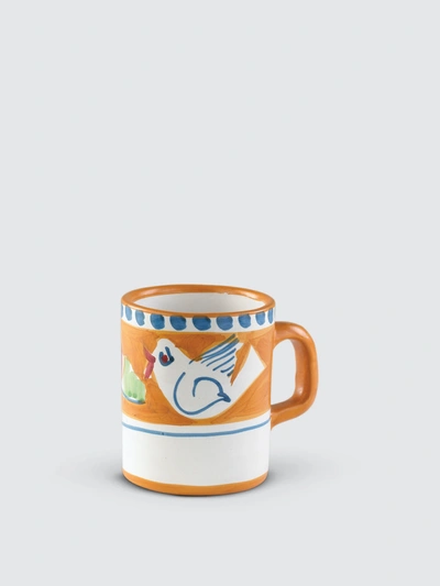 Shop Vietri Campagna Uccello Mug In Orange