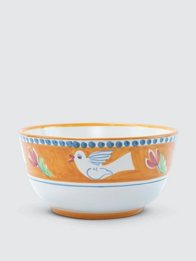 Shop Vietri Campagna Uccello Deep Serving Bowl In Orange