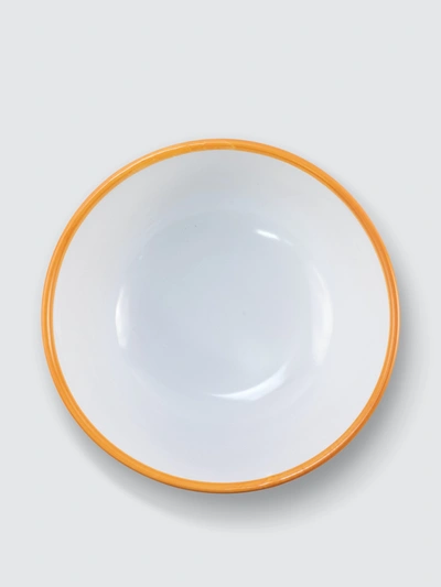 Shop Vietri Campagna Uccello Deep Serving Bowl In Orange