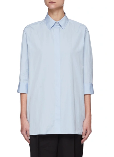 Shop The Row Long Sleeves Shirt In Blue