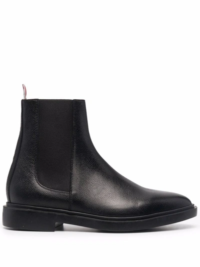 Shop Thom Browne Tricolour Tab Chelsea Boots In Schwarz