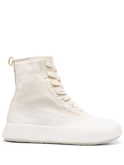 Ambush White Vulcanized Hi-top Sneakers In Weiss