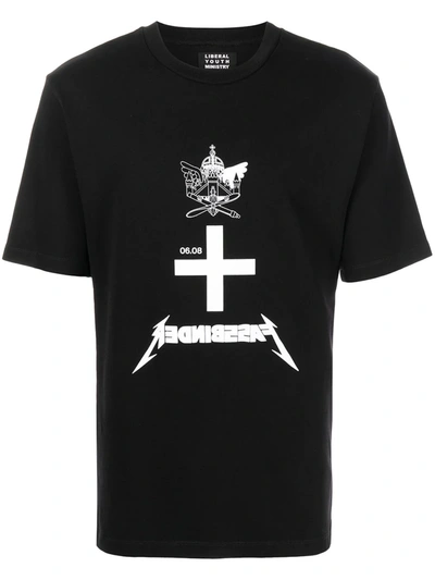 Shop Liberal Youth Ministry Fassbinder Castle T-shirt In Schwarz