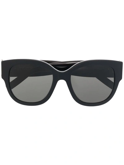 Shop Saint Laurent Oversized Square-frame Sunglasses In Schwarz