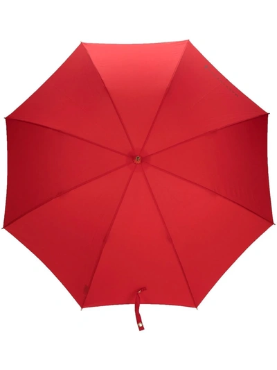 Shop Mackintosh Heriot Whangee-handle Stick Umbrella In Rot