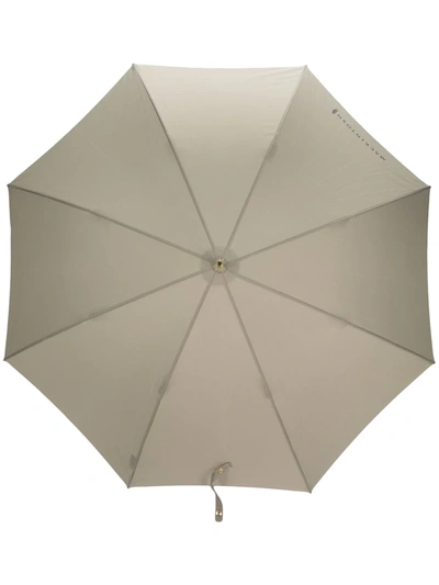 Shop Mackintosh Heriot Whangee-handle Stick Umbrella In Nude