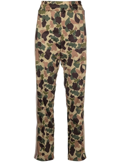 Shop Palm Angels Camouflage-print Track Pants In Braun