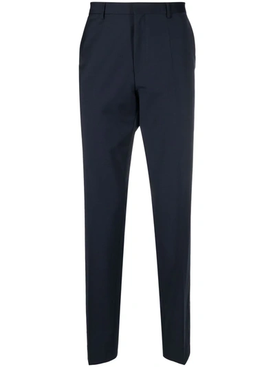 Shop Hugo Boss Straight-leg Suit Trousers In Blau