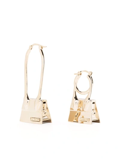 Shop Jacquemus Les Creoles Chiquito Noeu Earrings In Gold