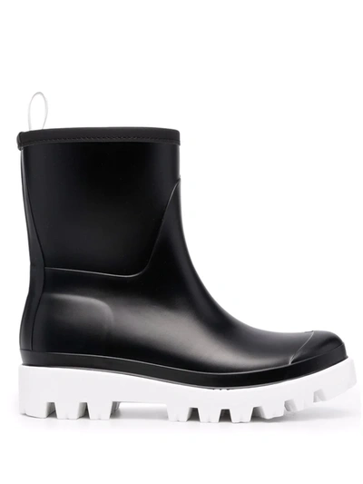 Shop Gia Borghini Colourblock Rain Boots In Schwarz