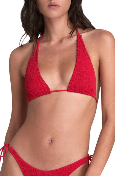 Bound By Bond-eye The Sofie Triangle Bikini Top In Baywatch Red | ModeSens