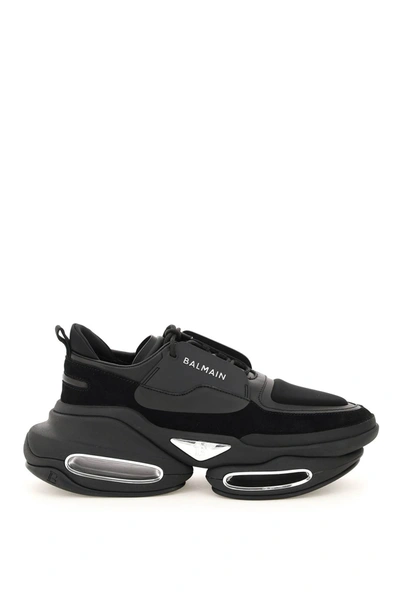 Shop Balmain B-bold Low-top Sneakers In Black (black)