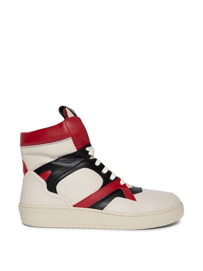 Shop Human Recreational Services Mongoose High-top Sneaker Bone White Black And Red