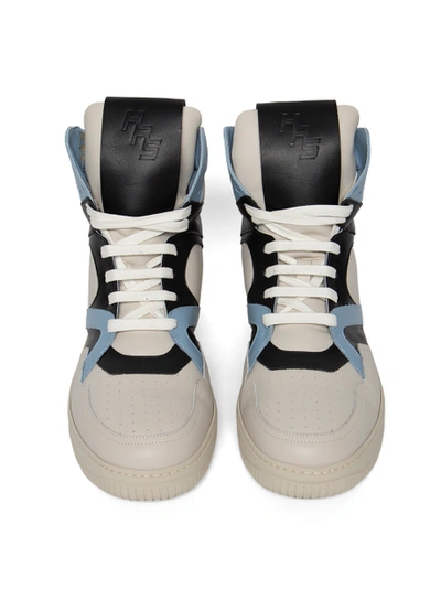 Shop Human Recreational Services Mongoose High-top Sneaker Bone White Black And Blue