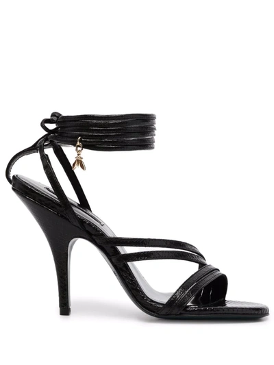 Patrizia Pepe Leather 110mm Sandals In Schwarz