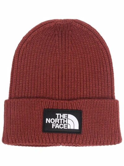 Shop The North Face Logo Beanie Hat In Braun
