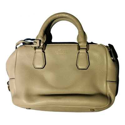 Pre-owned Smythson Leather Handbag In Beige
