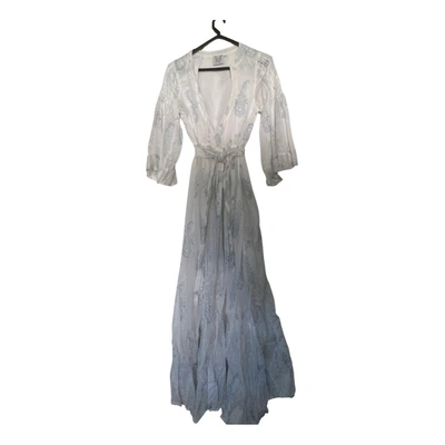 Pre-owned Thierry Colson Maxi Dress In Ecru