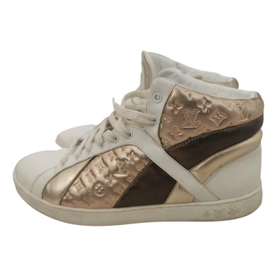Boombox leather trainers Louis Vuitton White size 41 EU in Leather -  32385935