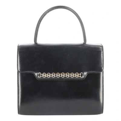 Delvaux Tempête Leather Mini Handbag in Black
