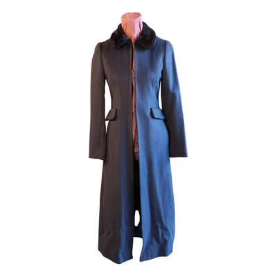 Pre-owned Tocca Wool Coat In Anthracite
