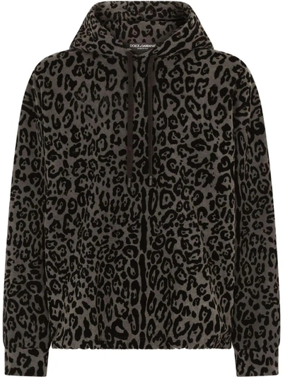 Shop Dolce & Gabbana Leopard Hoodie In Multicolore