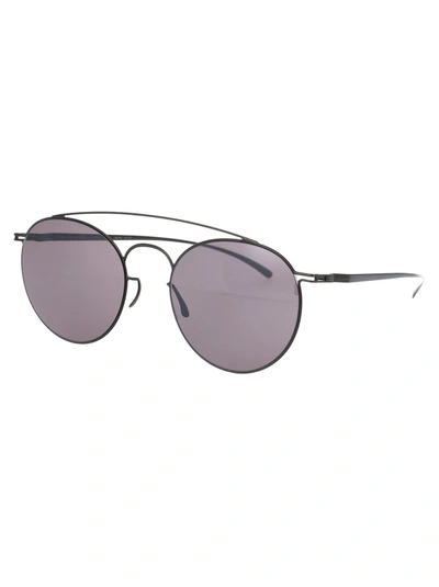 Shop Mykita Sunglasses In E6 Darkgrey Darkpurple Flash