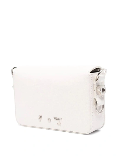 Shop Off-white Diagonal Mini Flap Should Bag White And Black