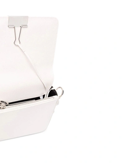 Shop Off-white Diagonal Mini Flap Should Bag White And Black