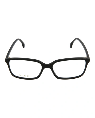 Shop Gucci Square-frame Optical Glasses In Black