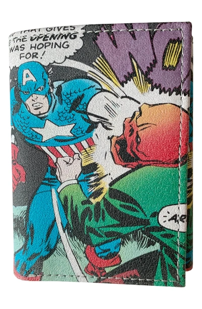 Shop Marvel Captain America Trifold Wallet In Multi