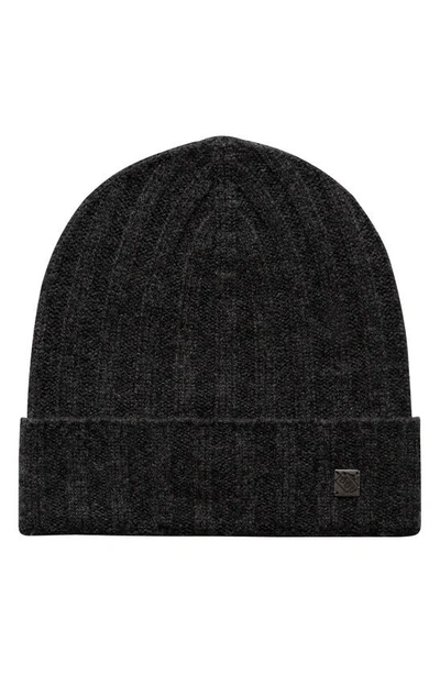 Shop Eton Cashmere Beanie In Charcoal