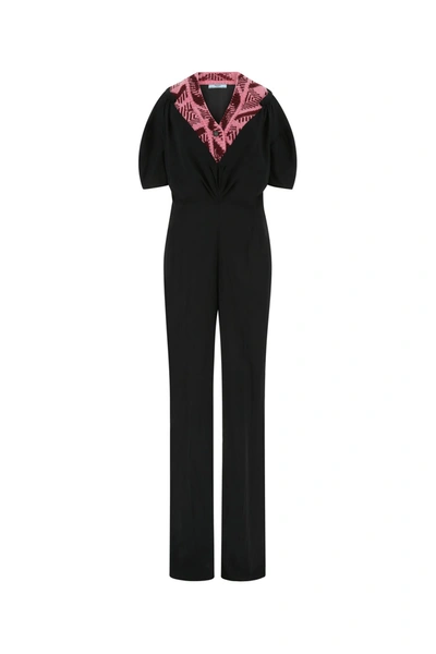 Shop Prada Black Stretch Viscose Jumpsuit  Black  Donna 40