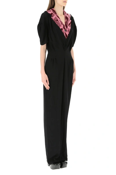 Shop Prada Black Stretch Viscose Jumpsuit  Black  Donna 40