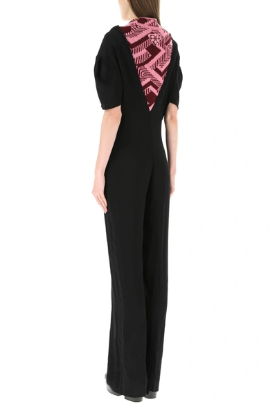 Shop Prada Black Stretch Viscose Jumpsuit  Black  Donna 40