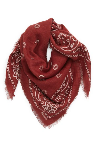 Shop Madewell Bandana Scarf In Afterglow Red