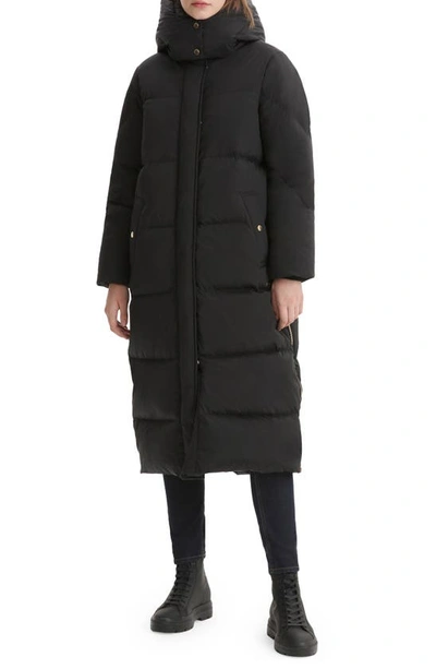 Shop Woolrich Aurora Wind Resistant Water Repellent Down & Feather Long Parka In Black