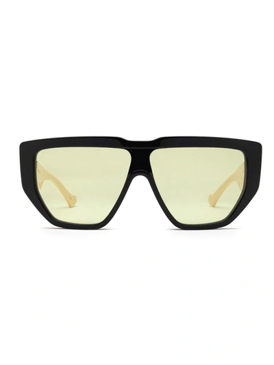 Shop Gucci Eyewear Oversized Frame Sunglasses In Black