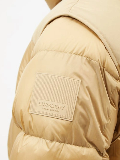 Burberry Lockwell Detachable Sleeve Down Puffer Coat In Beige | ModeSens