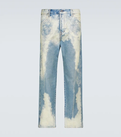 Tom Ford Bleached Straight-leg Jeans In Nvy Sld | ModeSens