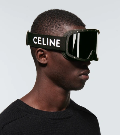 Shop Celine Ski Goggles In Black