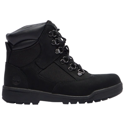 Shop Timberland Boys  6" Field Boots In Black