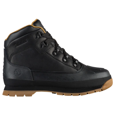 Shop Timberland Boys  Euro Hiker Shell Toe Boots In Black Full Grain/black
