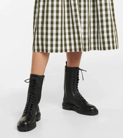 Jimmy Choo Black Cora Flat Tall Boots In Black