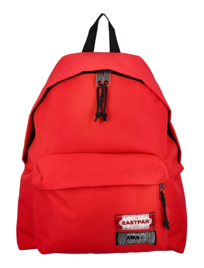 Shop Mm6 Maison Margiela X Eastpak Logo Patch Reversible Backpack In Red