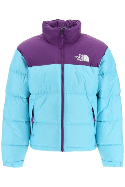 Shop The North Face 1996 Retro Nuptse Down Jacket In Transntrctcblu Gravtyprpl (light Blue)