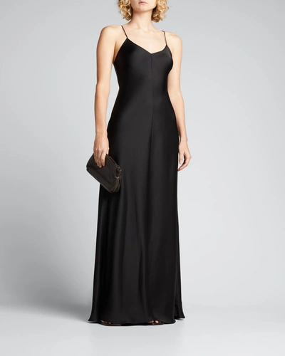 Shop The Row Guinevere Silk Cami Gown In Black