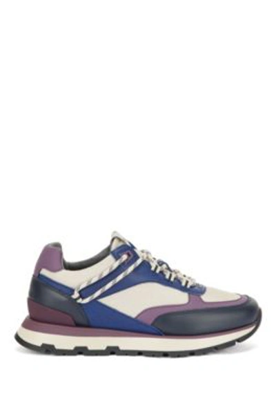 Hugo Boss Hybrid Trainers With Hiking-style Lacing System- Light Purple  Men's Sneakers Size 8 | ModeSens